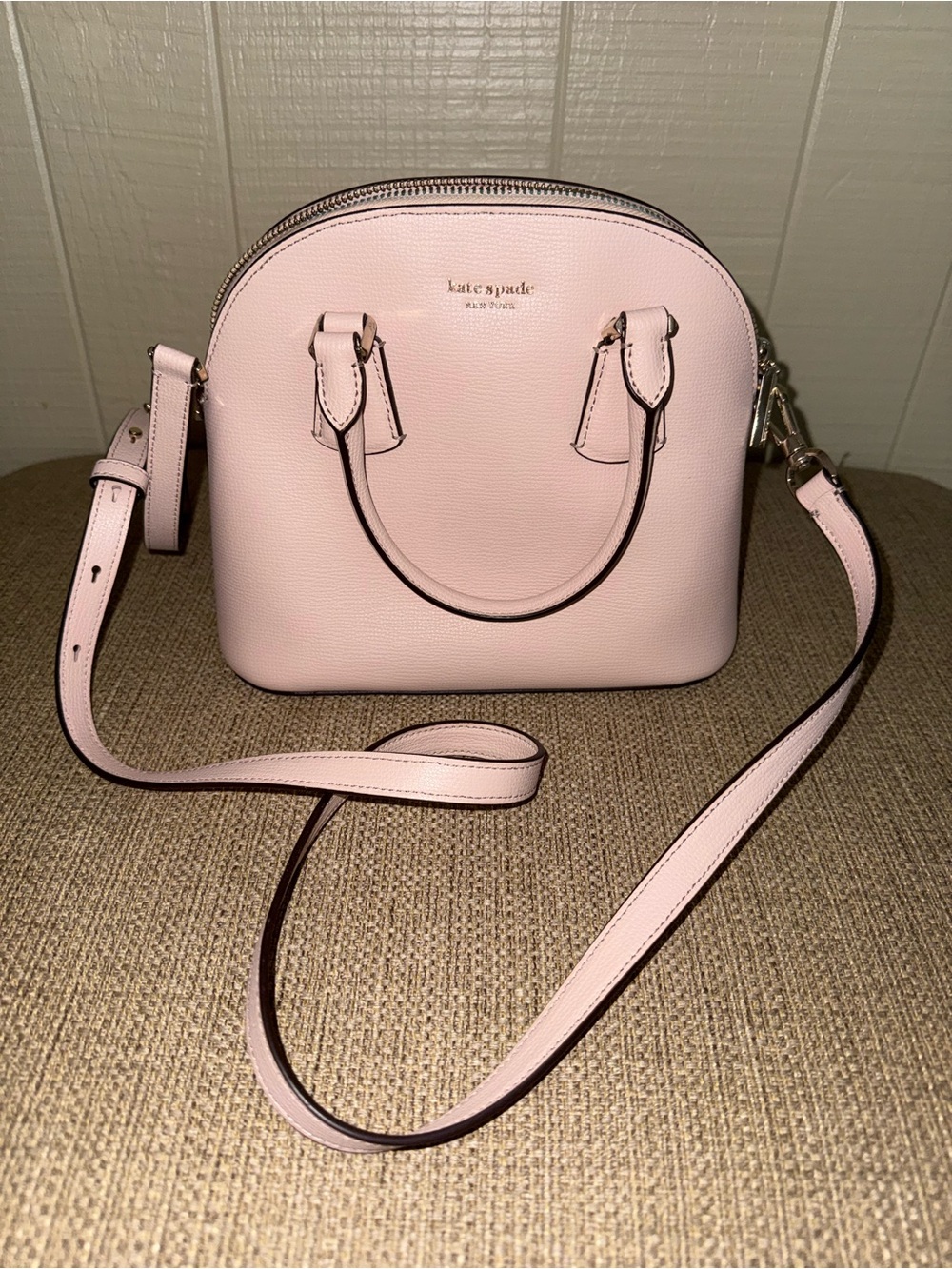 kate spade Pale Pink Leather Dome Crossbody Bag
